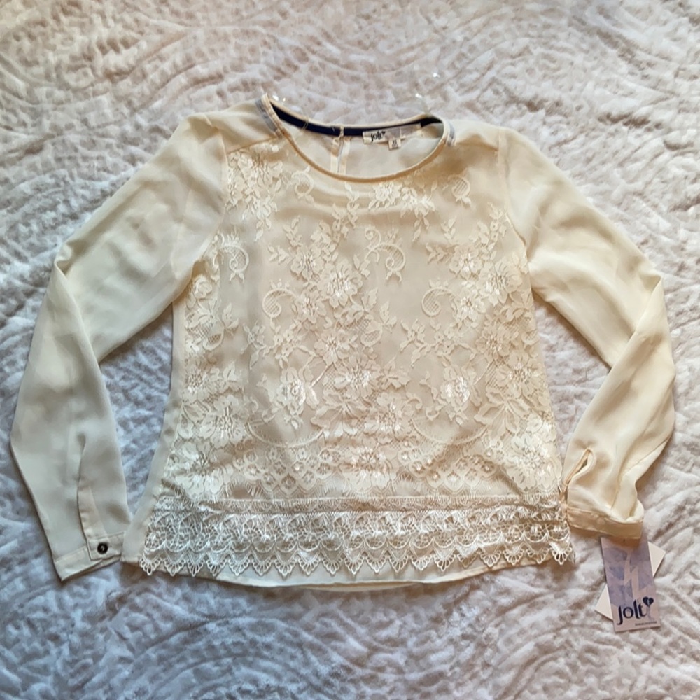 Jolt cream lace blouse